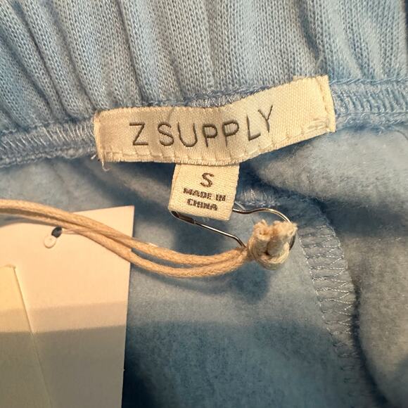 Z Supply Fleece Jogger Sweat Pants Size Small Light Blue - Picture 4 of 9